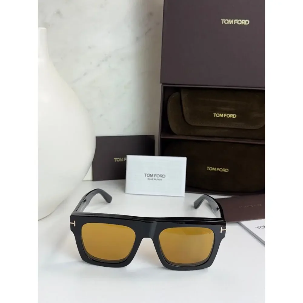 NEW Tom Ford FT6068-B Fausto Clip On Bluelight Frames in Black Yellow